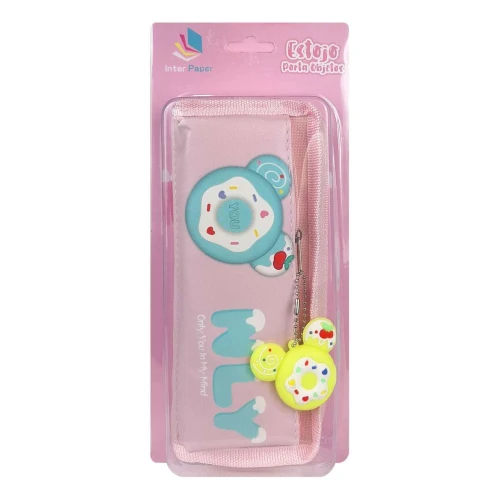 Penal com 2 ziper donuts com chaveiro Penal com 2 ziper donuts com chaveiro