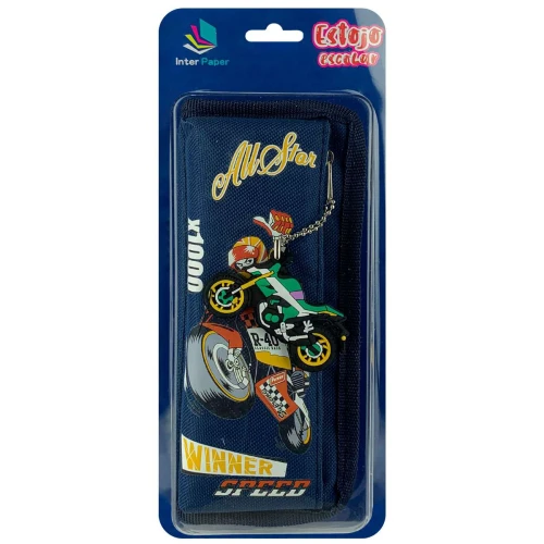 Penal com 2 ziper moto speed com chaveiro