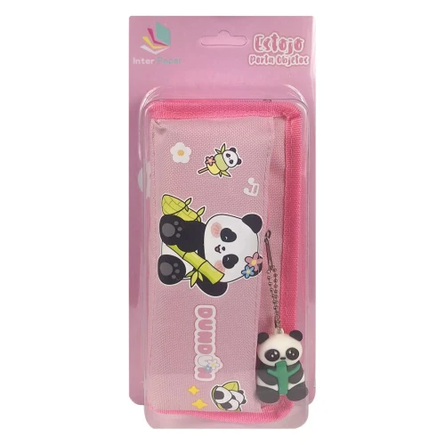 Penal com 2 ziper panda com chaveiro
