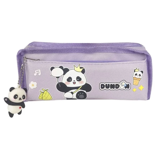 Penal com 2 ziper panda com chaveiro