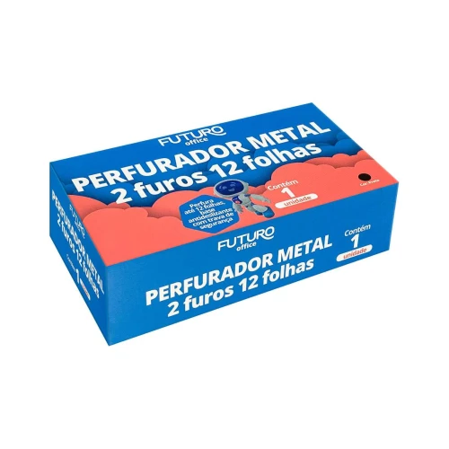 Perfurador de papel 02 furos para 12 folhas Futuro Perfurador de papel 02 furos para 12 folhas Futuro