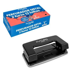 Perfurador de papel 02 furos para 12 folhas Futuro