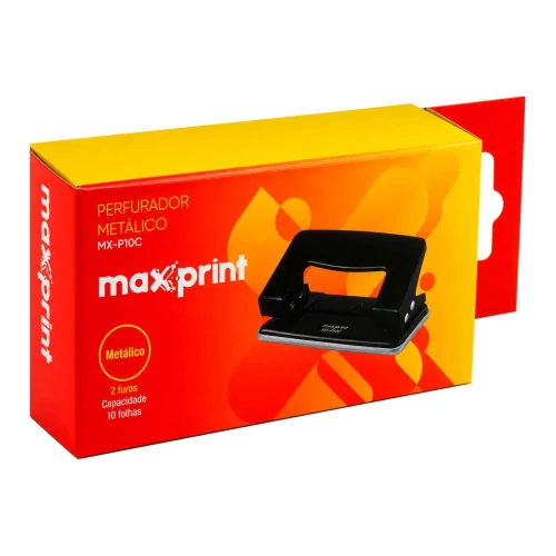 Perfurador de papel para 10 folhas Maxprint Perfurador de papel para 10 folhas Maxprint