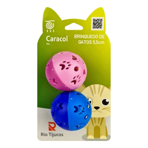 Pet bolinha para gato com 02 unidades 5cm Rio Tijucas