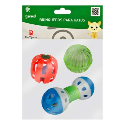 Pet brinquedo para gato com 03 unidades sortido Rio Tijucas