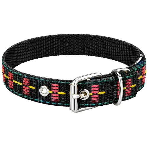 Pet coleira nylon nº04 azteca 20mmx39cm