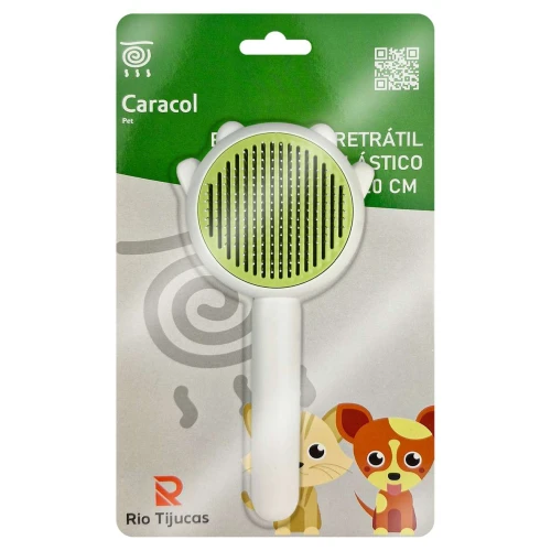 Pet escova plástica retrátil 20cm Rio Tijucas