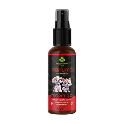 Pet perfume 60ml morango para cães e gatos