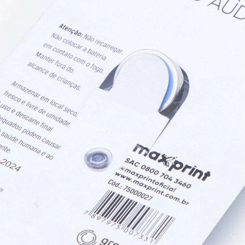 Pilha bateria lítio 1,4v a312 para aparelho auditivo cart-6 maxprint Pilha bateria lítio 1,4v a312 para aparelho auditivo cart-6 maxprint