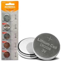 Pilha bateria litio 3v cr2016 com 05 unidades