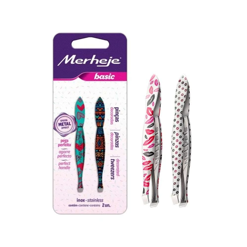 Pinça de inox blt com 2 unidades decoradas Pinça de inox blt com 2 unidades decoradas