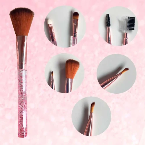 Pincel para maquiagem com 07 unidades Sweet Beauty sortido Novo Século