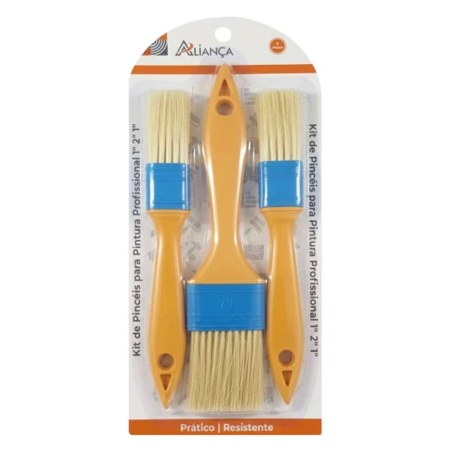 Pincel para pintura kit com 3 peças aliança