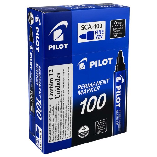 Pincel permanente industrial marker sca-100 azul