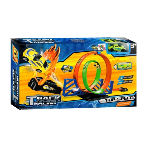 Pista radical looping com fogo + carrinho Unitoys