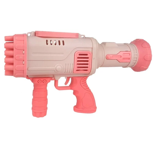 Pistola bazuca de bolha de sabao giratória