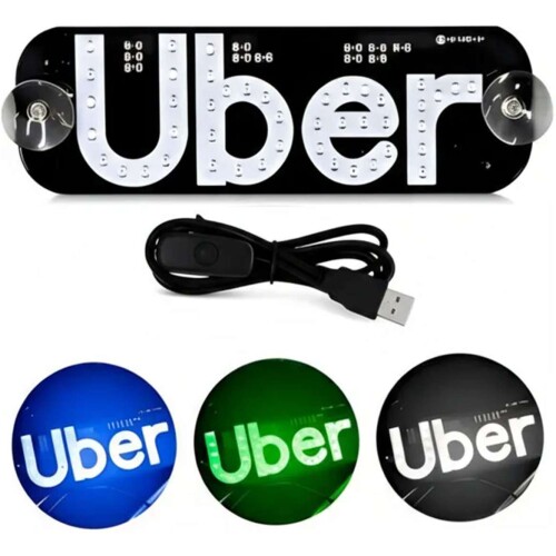 Placa de led para uber cabo usb 1.5mt Placa de led para uber cabo usb 1.5mt
