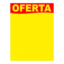 Placa de papel oferta vertical 30x21cm