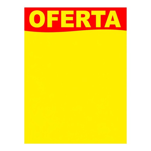 Placa de papel oferta vertical 63x45cm