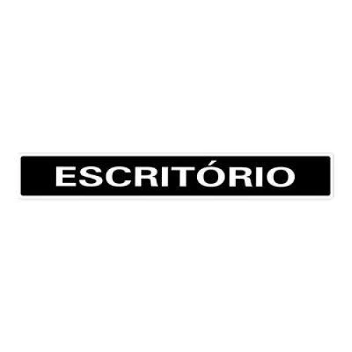 Placa de sinalização plástica Escritório 07X30CM A-404 Acesso Placas