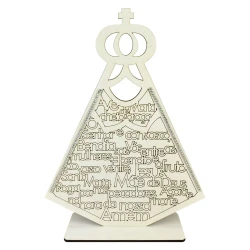 Placa decorativa Nossa Senhora com oração