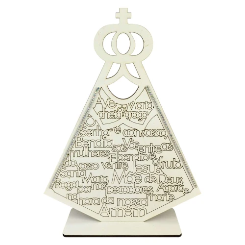Placa decorativa Nossa Senhora com oração
