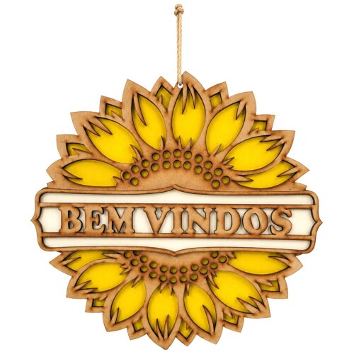 Placa decorativa de mdf Bem Vindo sortidos Placa decorativa de mdf Bem Vindo sortidos