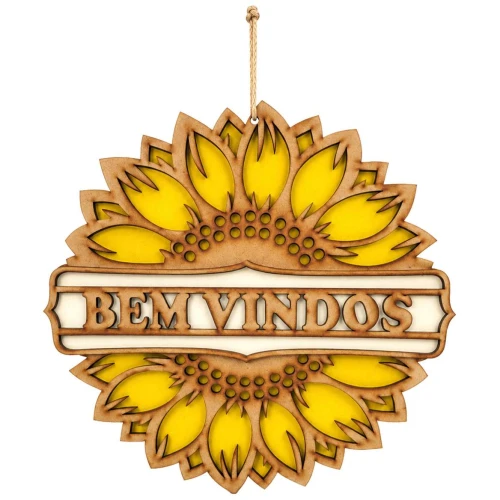 Placa decorativa de mdf Bem Vindo sortidos Placa decorativa de mdf Bem Vindo sortidos