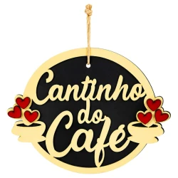 Placa decorativa mdf cantinho do café sortidas