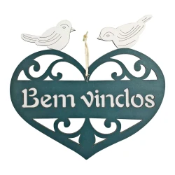 Placa decorativa para pendurar bem vindos sortido