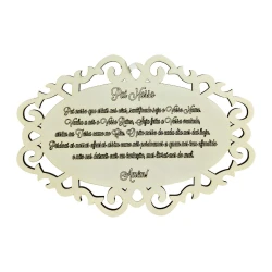 Placa decorativa para pendurar oração Pai Nosso