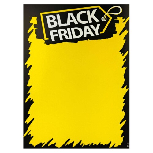 Placa papel black friday vertical a4 25 unidades