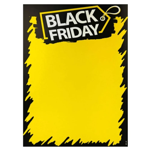 Placa papel black friday vertical a4 25 unidades