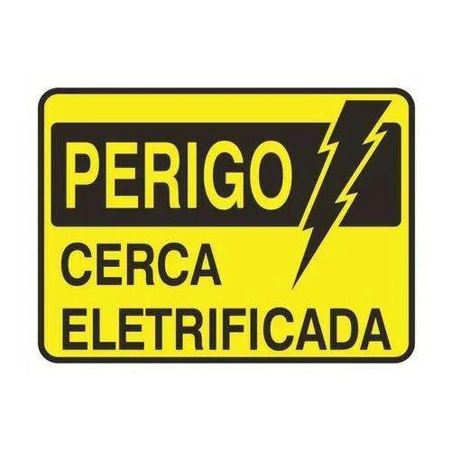 Placa sinalização plastico 