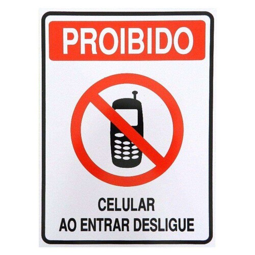 Placa sinalização plastico 