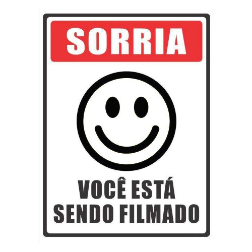 Placa sinalização plastico 