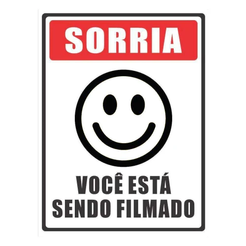 Placa sinalização plastico 