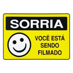 Placa sinalização plastico 