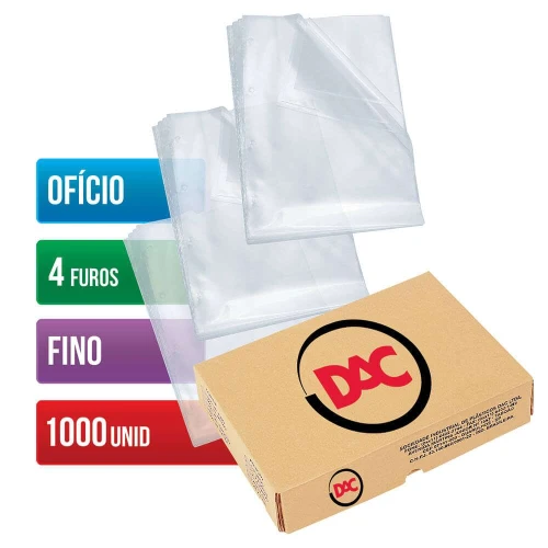 Plástico perfurado fino 240x325mm 0,06 com 1000 unidades Dac