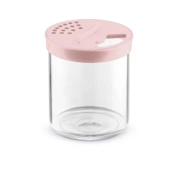 Porta condimentos acrílico 300ml tampa rosa Uz