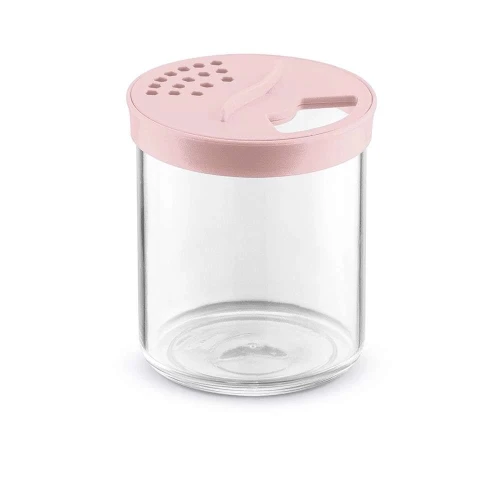 Porta condimentos acrílico 300ml tampa rosa Uz