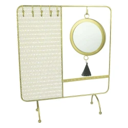 PORTA JOIAS DE METAL C/BASE ESPELHO 30X35CM 56710 INTERPONTE