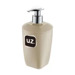 Porta sabonete líquido 300ml acrílico capuccino Uz. Utilidades