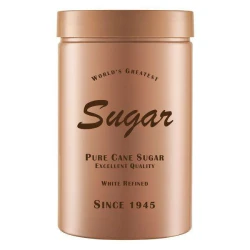 Pote plástico bege lata retro açucar 1500ml