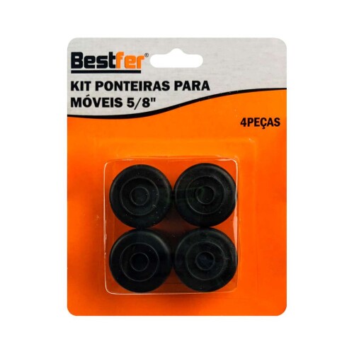 Ponteira para pés de móveis 16mm com 04 peças Bestfer Ponteira para pés de móveis 16mm com 04 peças Bestfer