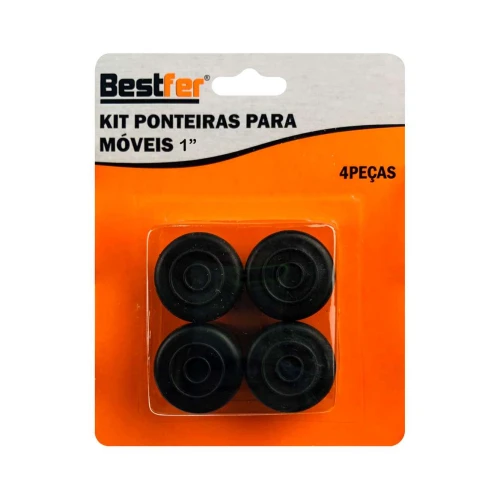 Ponteira para pés de móveis 25mm com 04 peças Bestfer