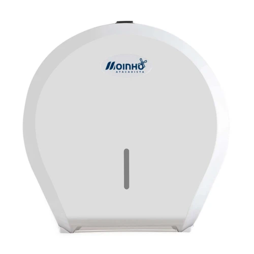 Porta Papel higiênico rolão branco com logo Moinho