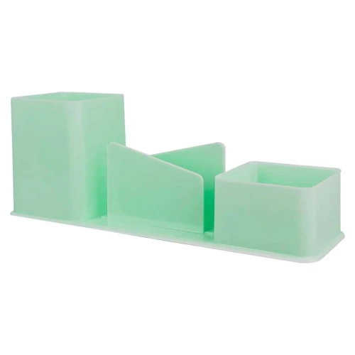 Porta canetas,clips e lembretes 03 em 01 acrilico verde Porta canetas,clips e lembretes 03 em 01 acrilico verde