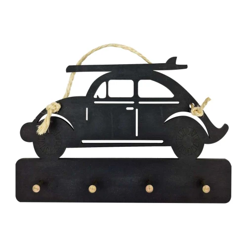 Porta chaves MDF fusca com 04 lugares sortido