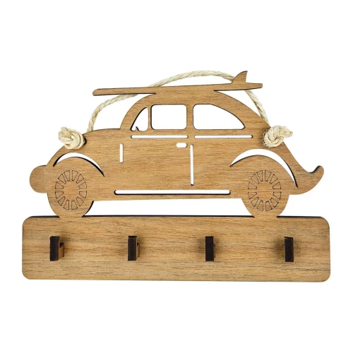 Porta chaves MDF fusca com 04 lugares sortido